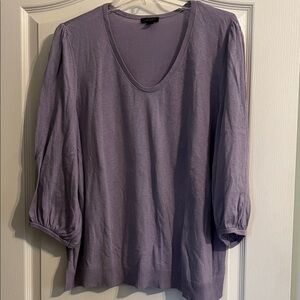J. Jill Lavender Scoop Neck Sweater plus size2X silk/cotton